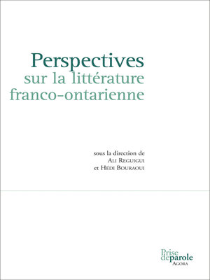 cover image of Perspectives sur la littérature franco-ontarienne